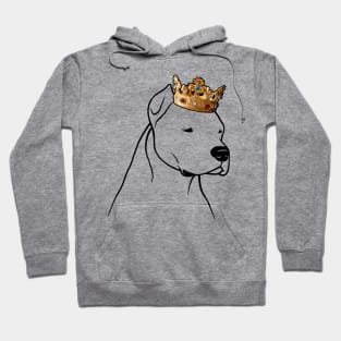 Dogo Argentino Dog King Queen Wearing Crown Hoodie